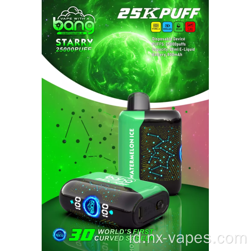 Bang Starry 25000 Puffs Disposable Vapes Grosir